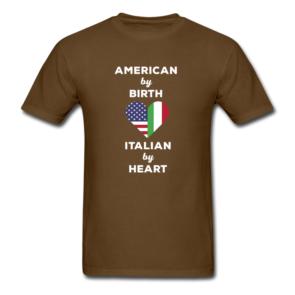 American by birth Italian by heart T-shirt - black