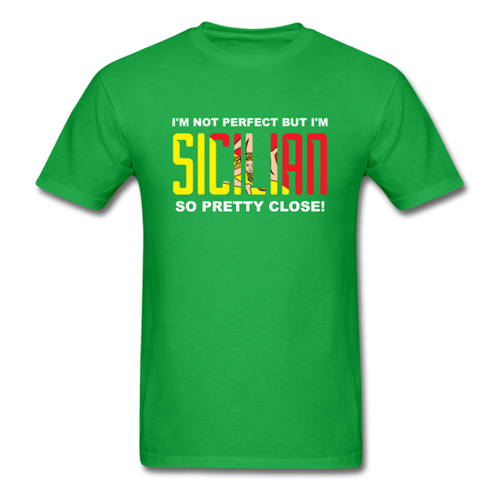 I'm not perfect but I'm Sicilian. So pretty close T-shirt - bright green