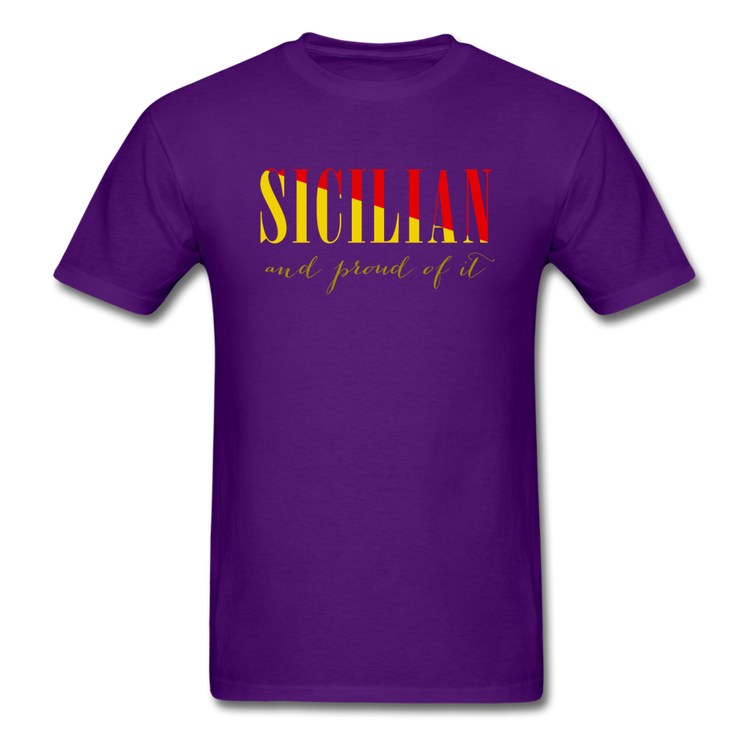 Sicilian and proud of it T-shirt - purple