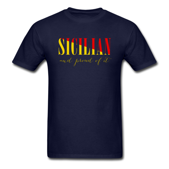 Sicilian and proud of it T-shirt - navy