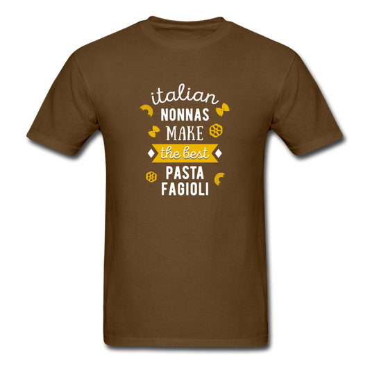 Italian nonnas make the best pasta fagioli T-shirt - brown