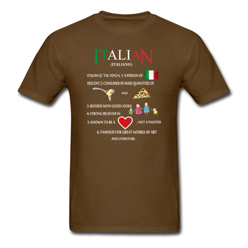 Italian (Italiano) noun T-shirt - black