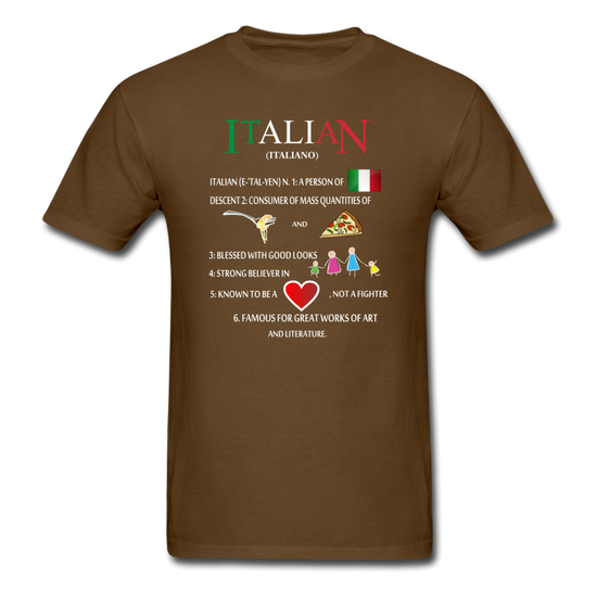 Italian (Italiano) noun T-shirt - brown