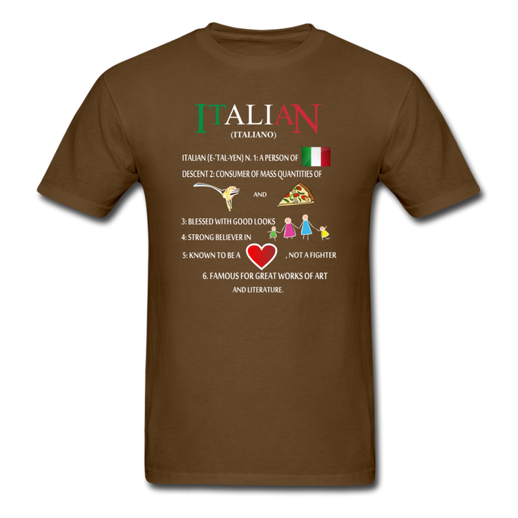 Italian (Italiano) noun T-shirt - brown