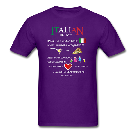 Italian (Italiano) noun T-shirt - purple