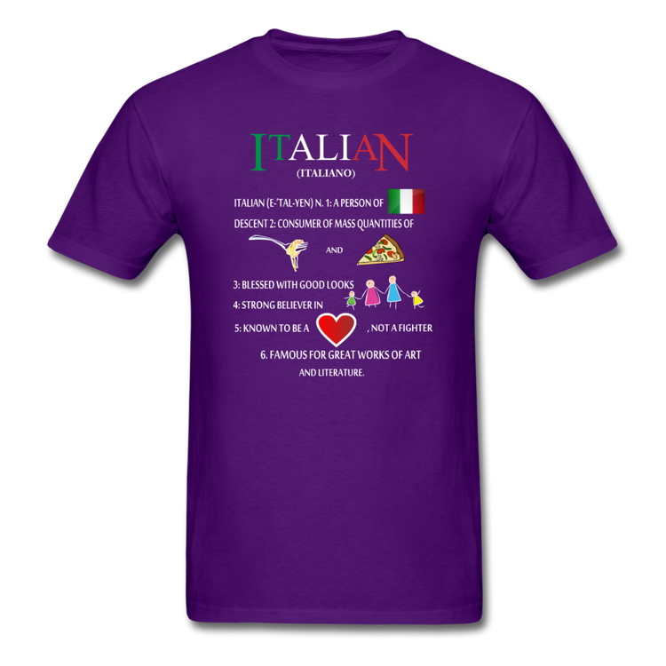 Italian (Italiano) noun T-shirt - purple