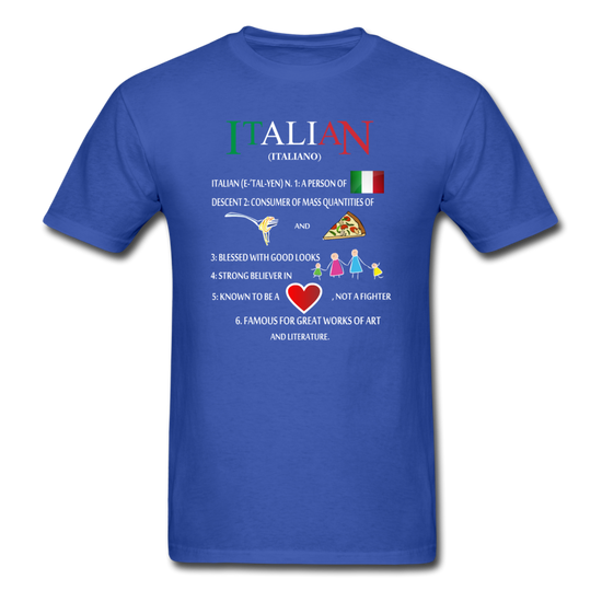 Italian (Italiano) noun T-shirt - royal blue