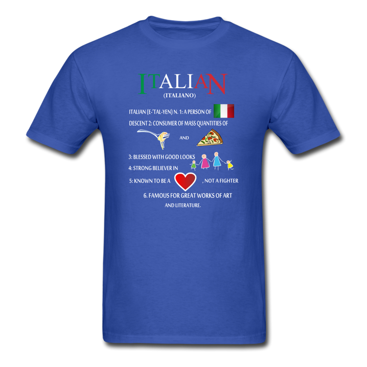 Italian (Italiano) noun T-shirt - royal blue