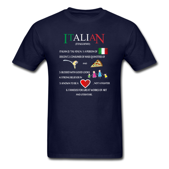 Italian (Italiano) noun T-shirt - navy