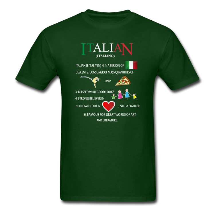 Italian (Italiano) noun T-shirt - forest green