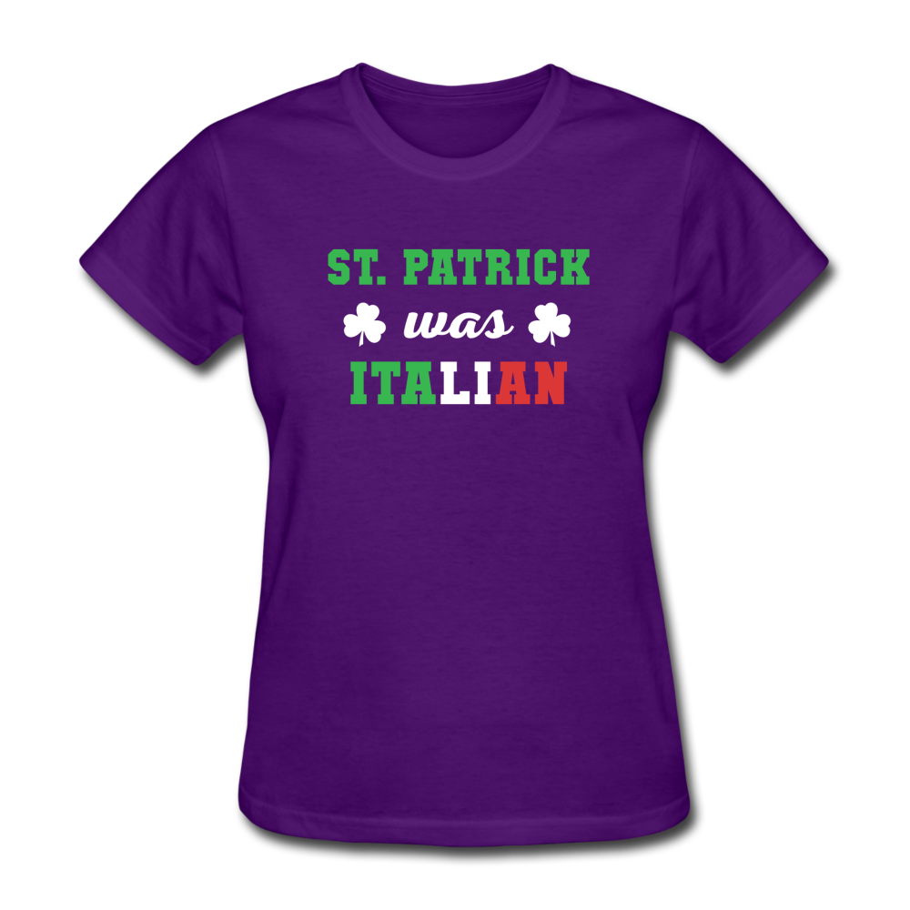 St.Patrick was Italian Women's T-Shirt - purple
