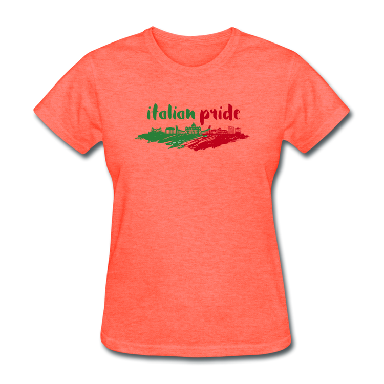 Italian Pride Women's T-Shirt - heather coral