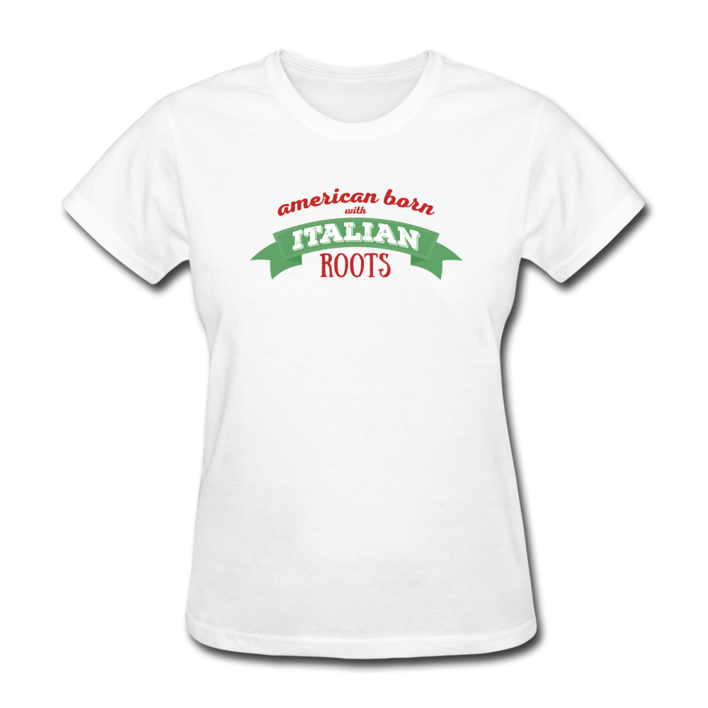 American born with Italian roots Women's T-Shirt - white