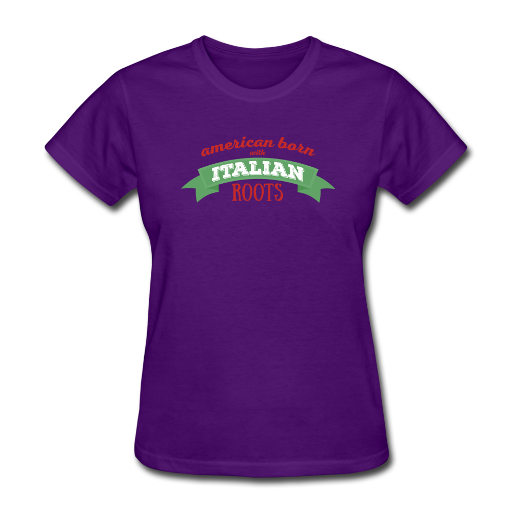American born with Italian roots Women's T-Shirt - purple
