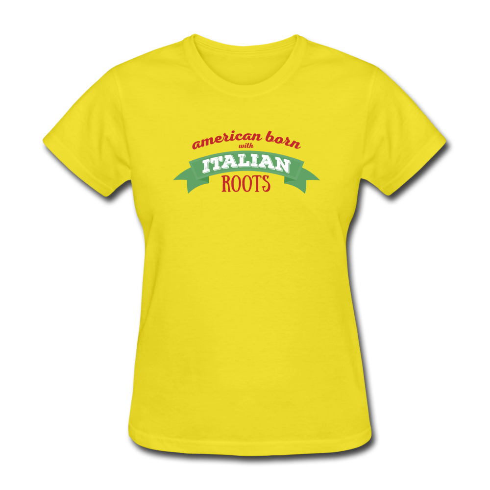 American born with Italian roots Women's T-Shirt - yellow
