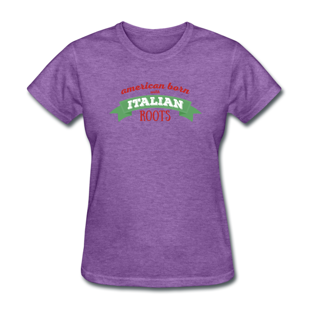American born with Italian roots Women's T-Shirt - purple heather