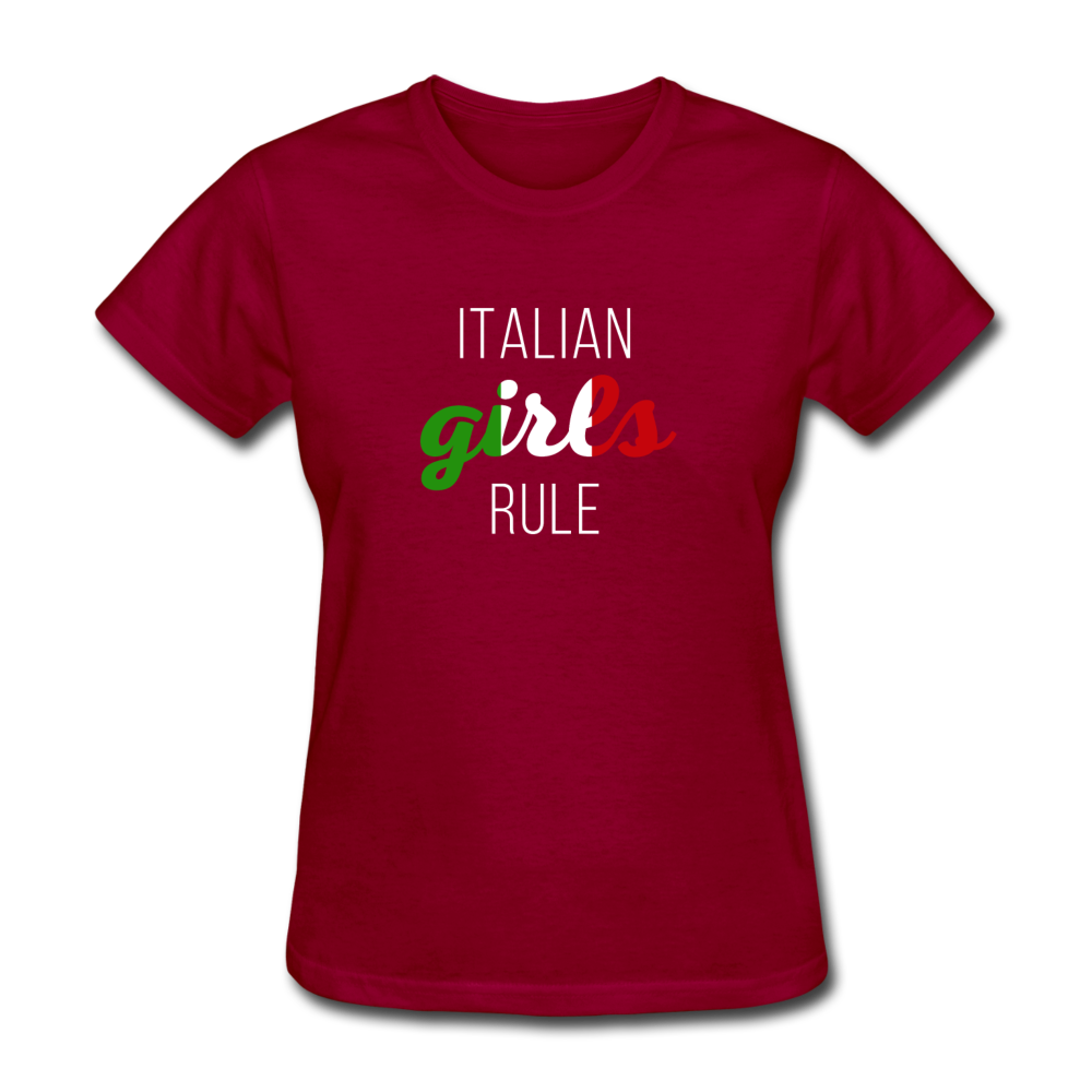 Italian girls rule Women's T-Shirt - dark red