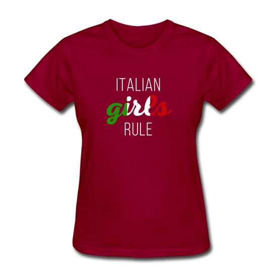 Italian girls rule Women's T-Shirt - dark red