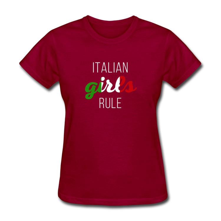 Italian girls rule Women's T-Shirt - dark red