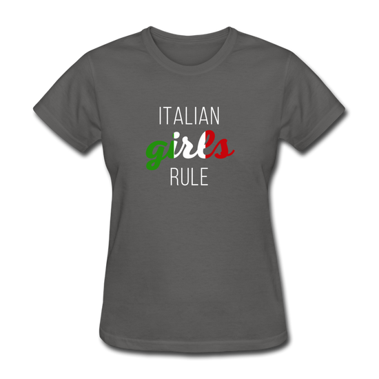 Italian girls rule Women's T-Shirt - charcoal