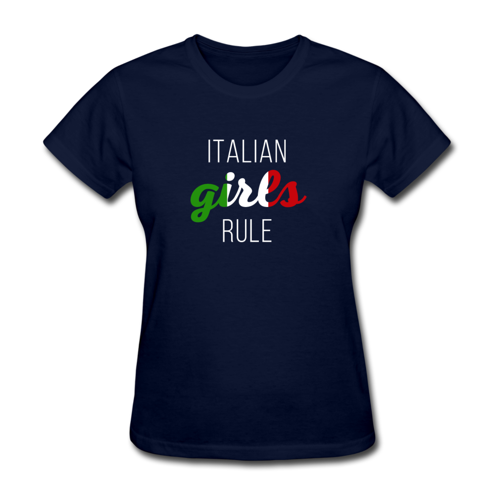 Italian girls rule Women's T-Shirt - navy