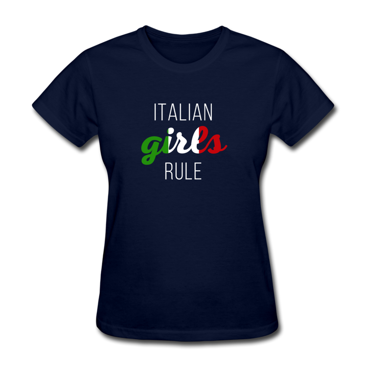 Italian girls rule Women's T-Shirt - navy