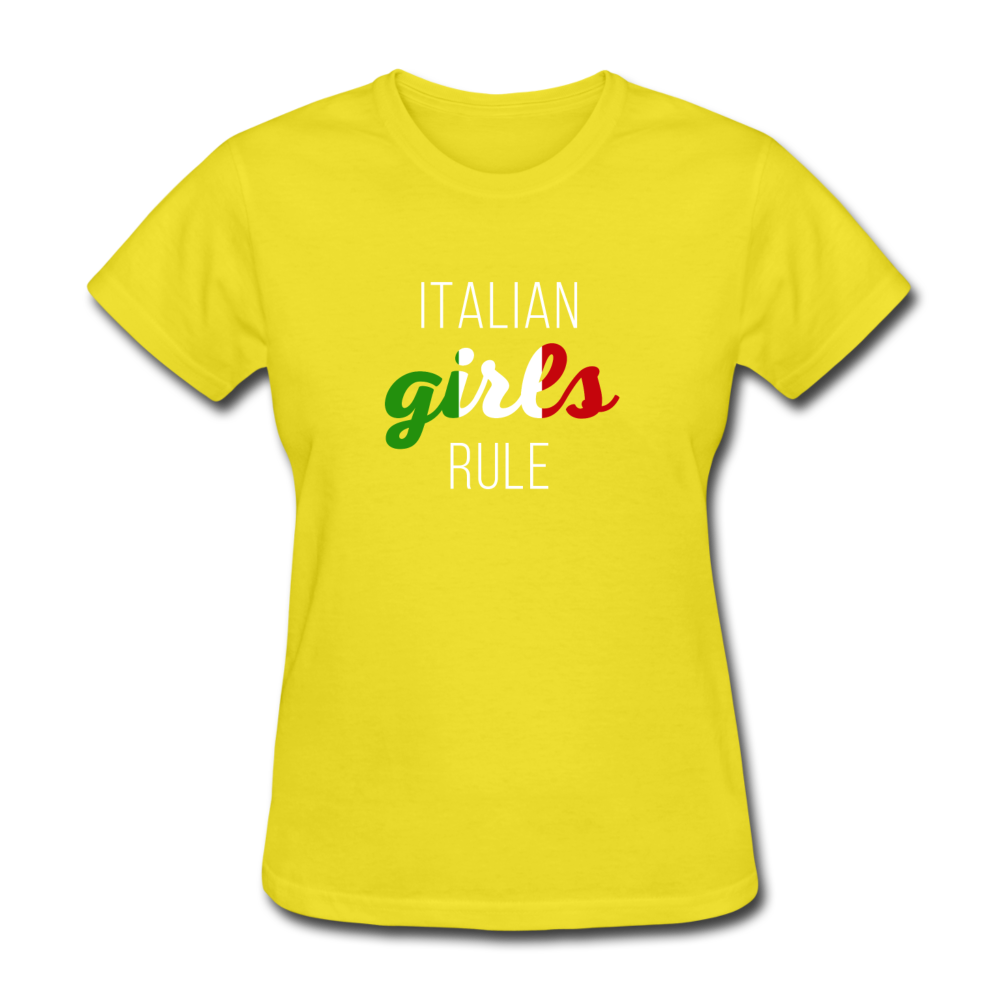 Italian girls rule Women's T-Shirt - yellow