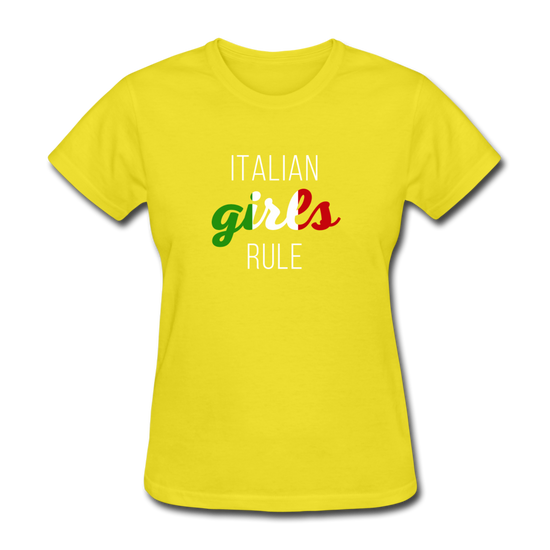 Italian girls rule Women's T-Shirt - yellow