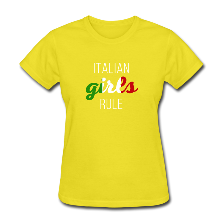 Italian girls rule Women's T-Shirt - yellow