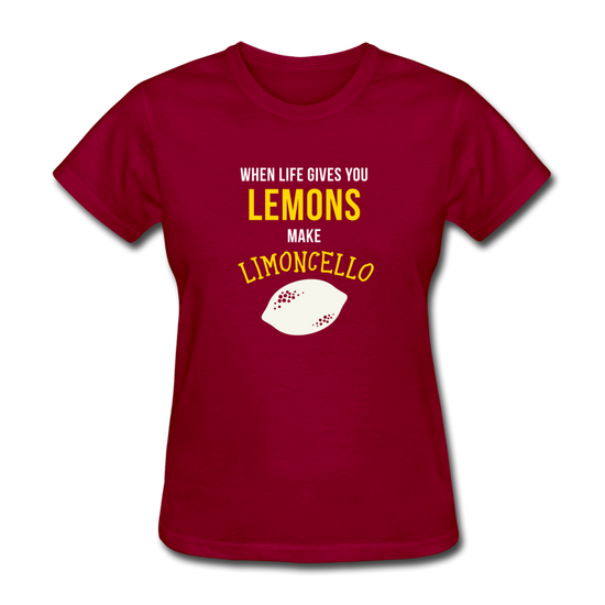 When life gives you lemons make Limoncello Women's T-Shirt - dark red