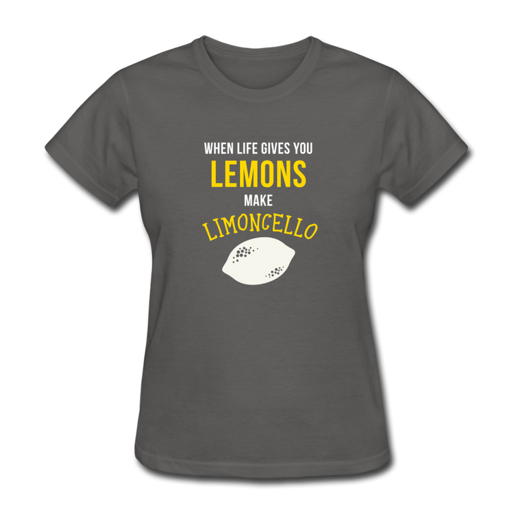 When life gives you lemons make Limoncello Women's T-Shirt - charcoal