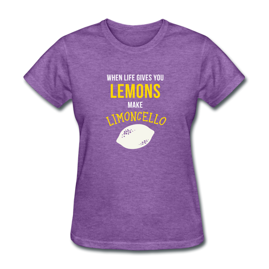 When life gives you lemons make Limoncello Women's T-Shirt - purple heather