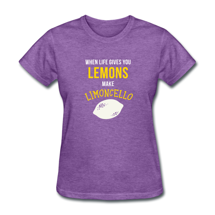 When life gives you lemons make Limoncello Women's T-Shirt - purple heather