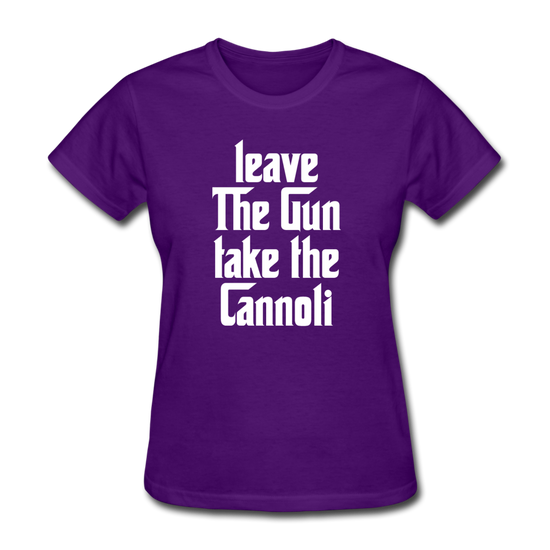 Leave The Gun Take The Cannolis Women's T-Shirt - purple