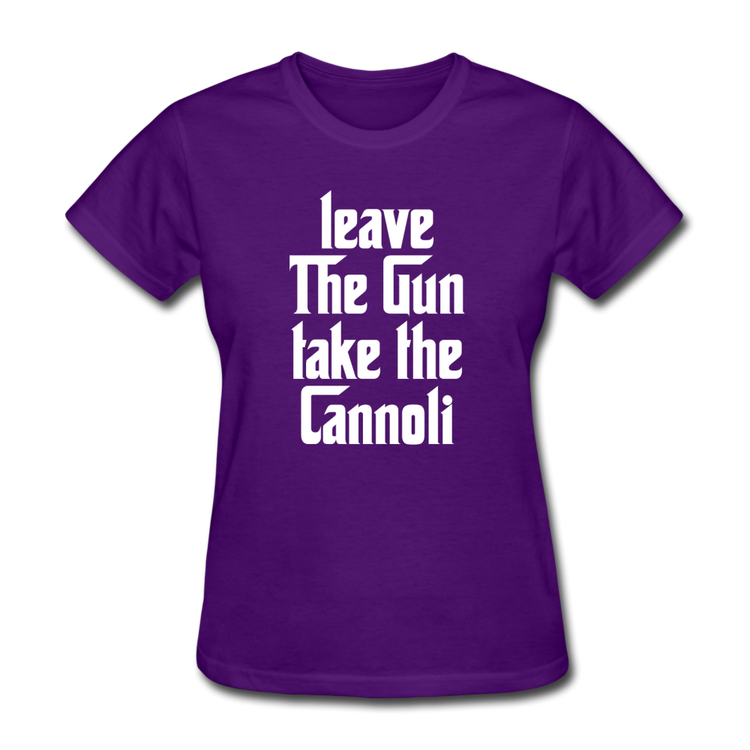 Leave The Gun Take The Cannolis Women's T-Shirt - purple