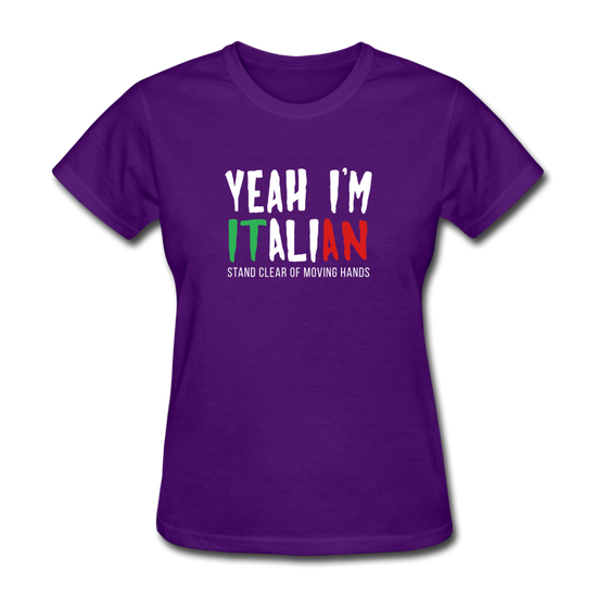 Yeah I'm Italian Women's T-Shirt - purple