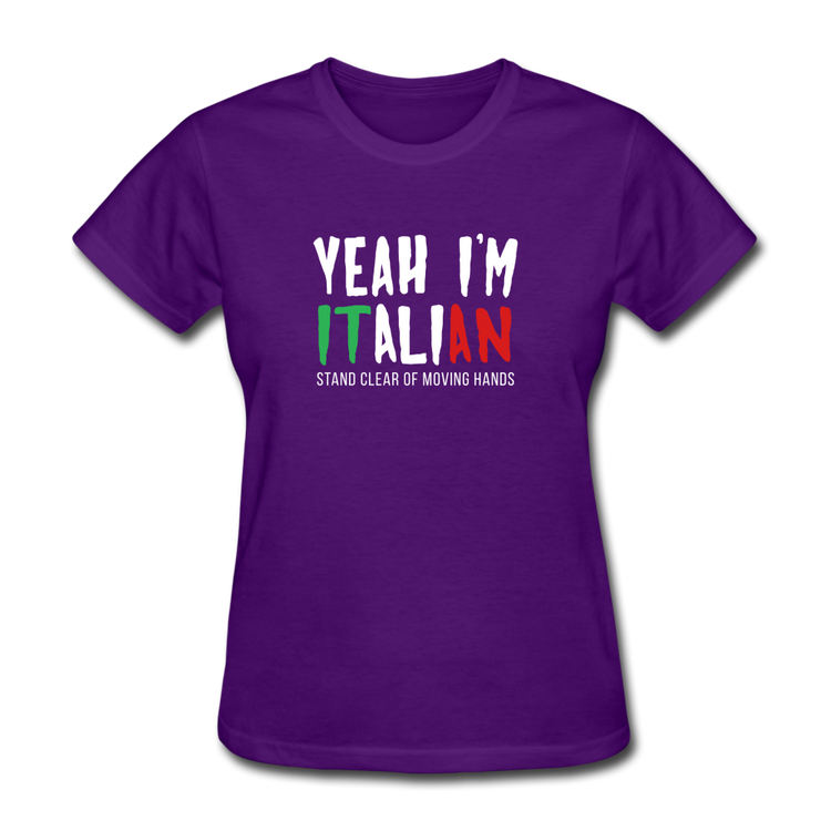 Yeah I'm Italian Women's T-Shirt - purple