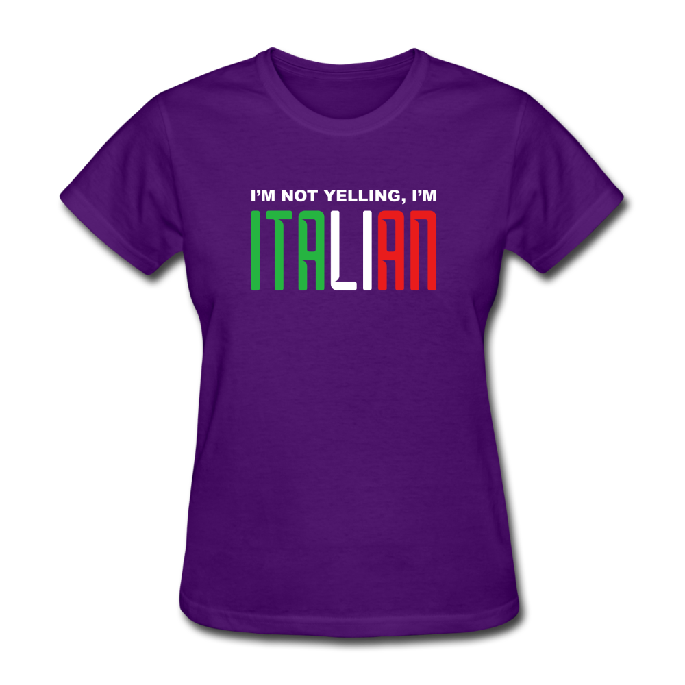 I'm not yelling I'm Italian Women's T-Shirt - purple