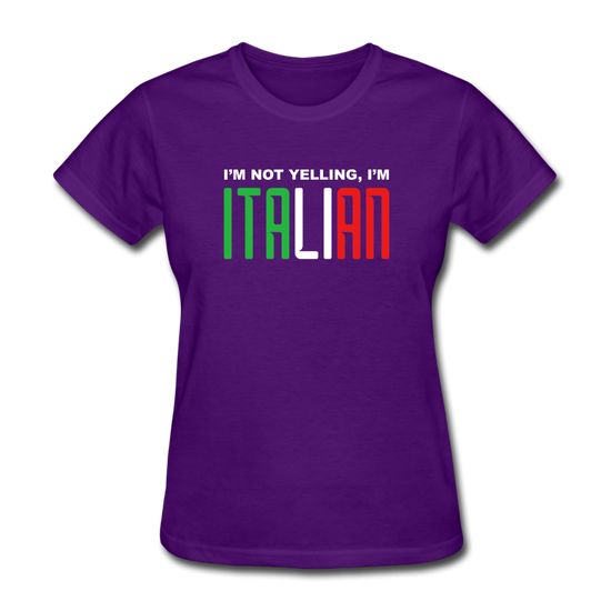 I'm not yelling I'm Italian Women's T-Shirt - purple