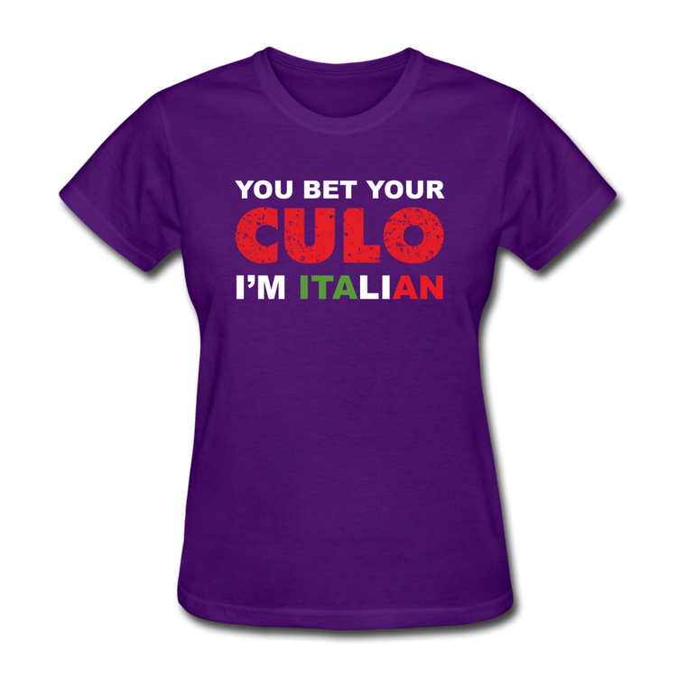 You bet your culo I'm Italian Women's T-Shirt - purple