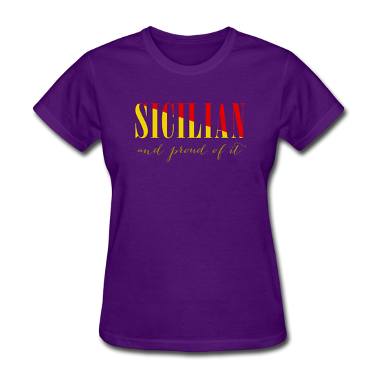 Sicilian and proud of it Women's T-Shirt - purple