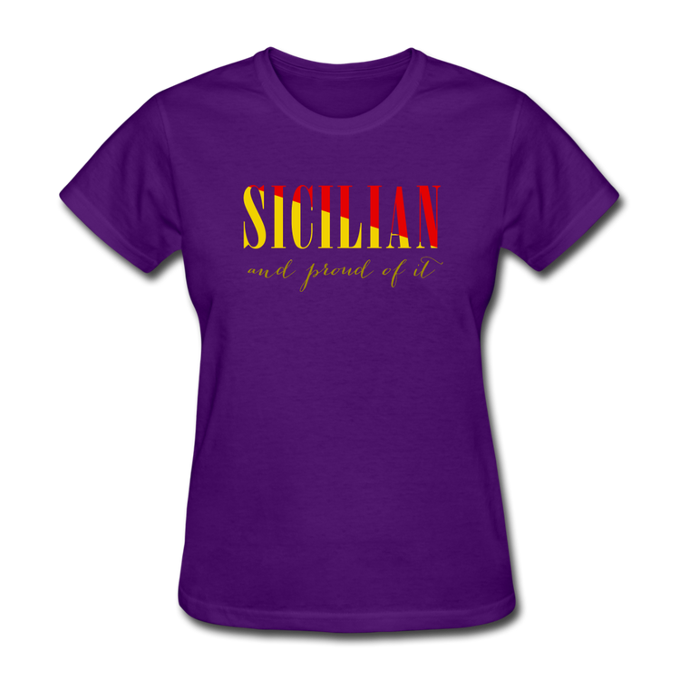 Sicilian and proud of it Women's T-Shirt - purple