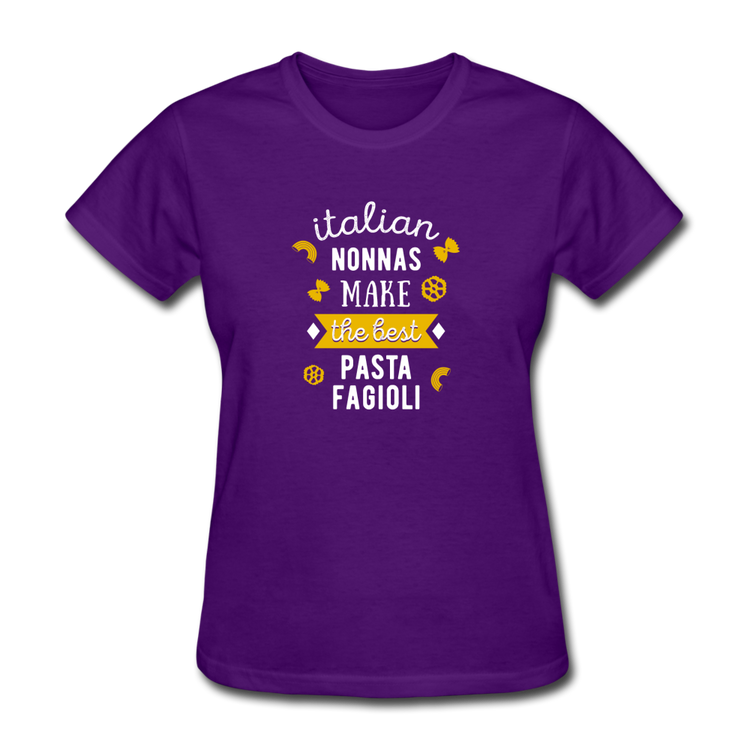 Italian nonnas make the best pasta fagioli Women's T-Shirt - purple