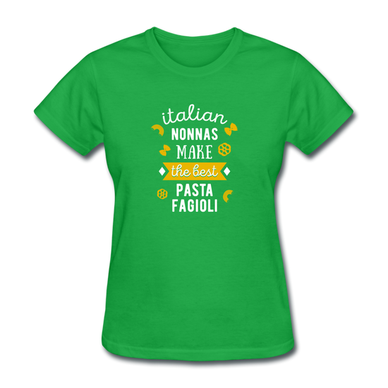 Italian nonnas make the best pasta fagioli Women's T-Shirt - bright green