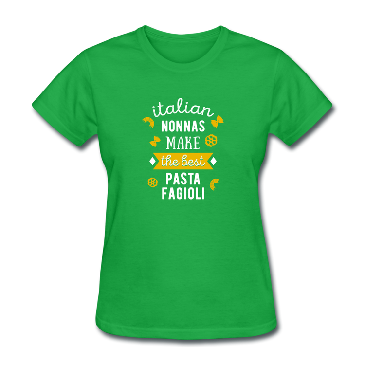 Italian nonnas make the best pasta fagioli Women's T-Shirt - bright green