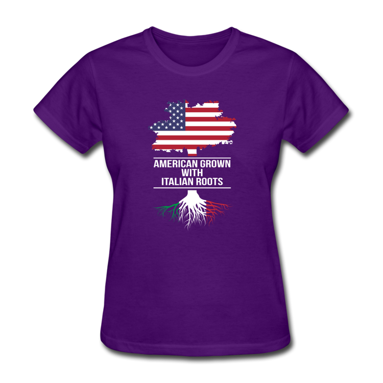 American Grown with Italian Roots Women's T-Shirt - purple