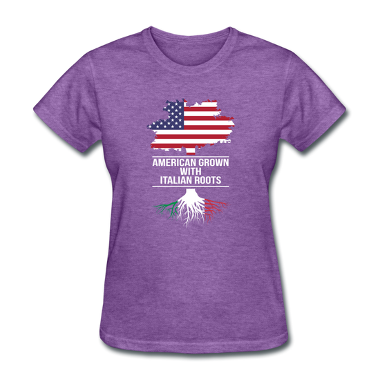 American Grown with Italian Roots Women's T-Shirt - purple heather