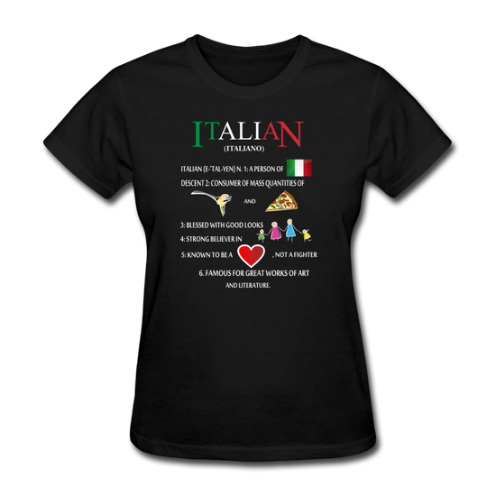 Italian (Italiano) noun Women's T-Shirt - black