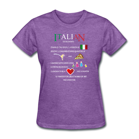 Italian (Italiano) noun Women's T-Shirt - purple heather