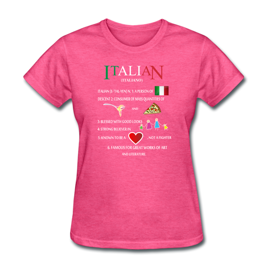 Italian (Italiano) noun Women's T-Shirt - heather pink